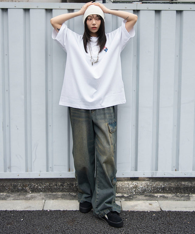 ホワイト　モデル：159cm M着用
