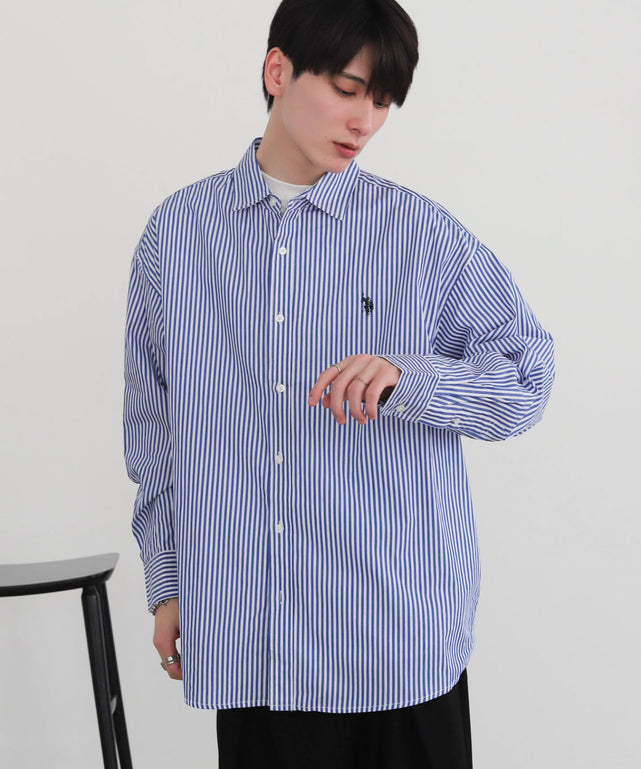 別注USPOLOシャツ/柄1 モデル：177cm L着用