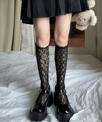 レースハイソックス(23-25cm)