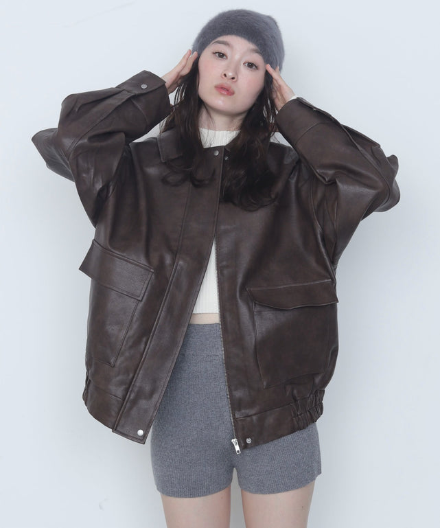 ブラウン　モデル：163cm F着用
