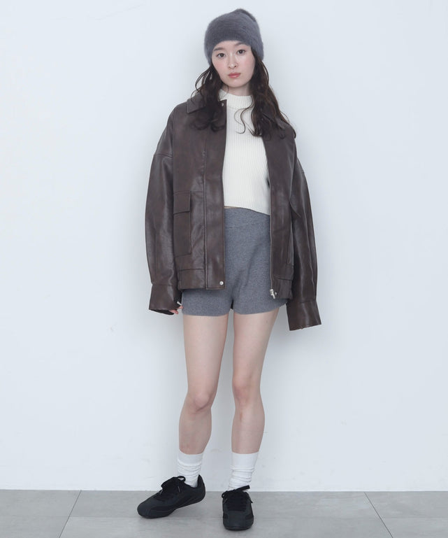 ブラウン　モデル：163cm F着用
