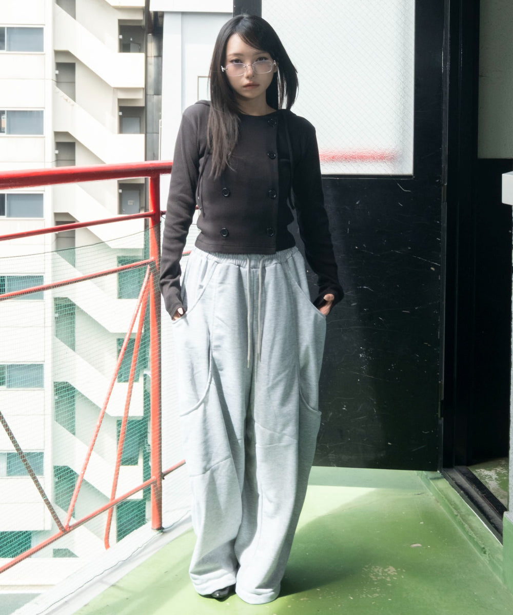 杢グレー　モデル：159cm F着用