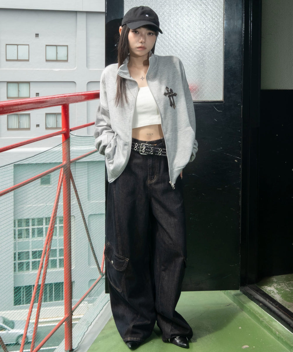 杢グレー　モデル：159cm F着用