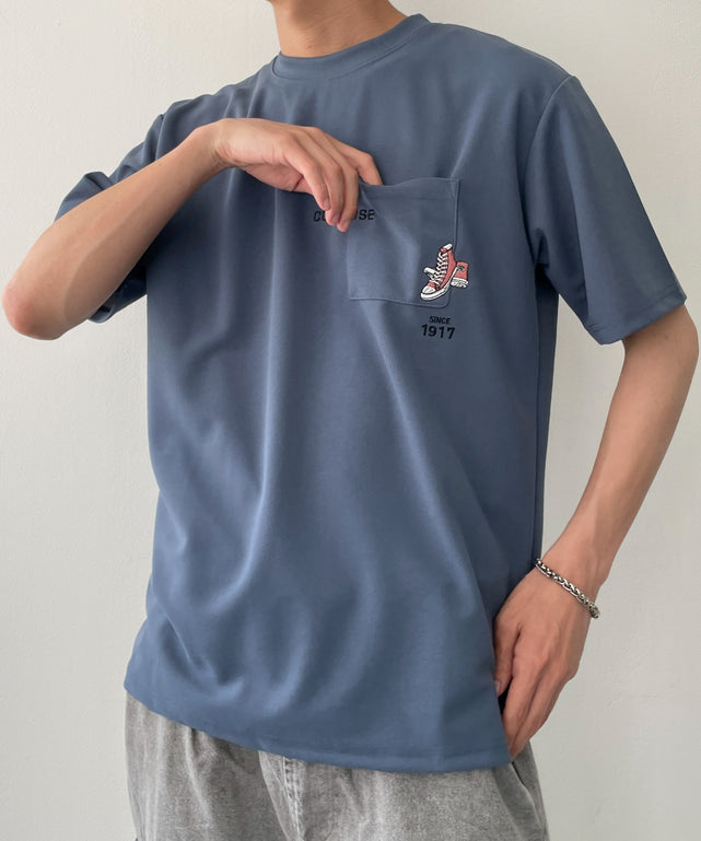 CONVERSEアムンゼンポケットＴ/Dブルー モデル：175cm L着用