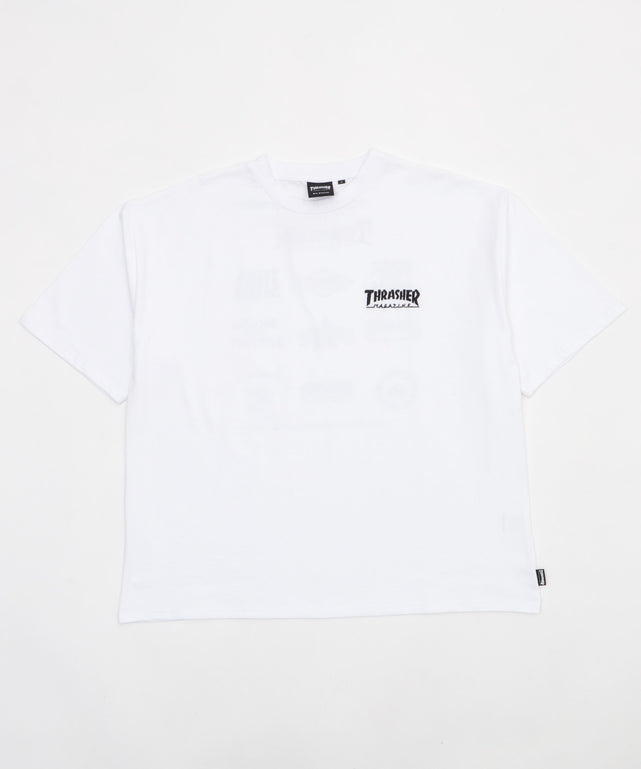 THRASHER　MULTI　LOGO　T（SS）/ホワイト