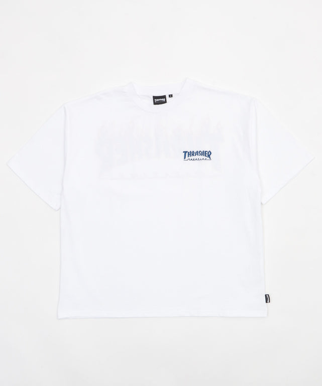 THRASHER　FRAME　LOGO　T（SS）/ホワイト　