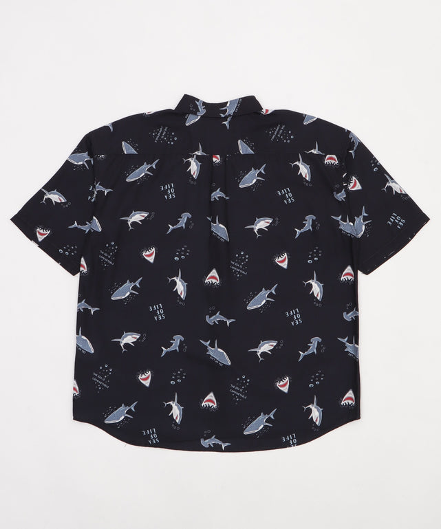 鮫柄シルクタッチシャツ（SS）