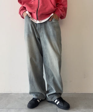 デニム淡加工 モデル：175cm L着用