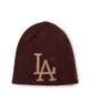 NEWERA BASIC BEANIE MLB/柄２：LAバーントウッド