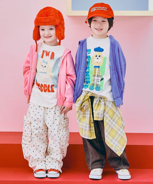 【kids】 オーバーシルエットジップアップパーカー