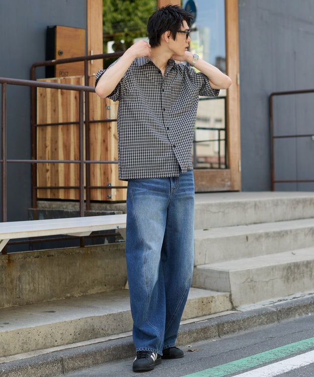 ブラックチェック1 モデル：181cm L着用