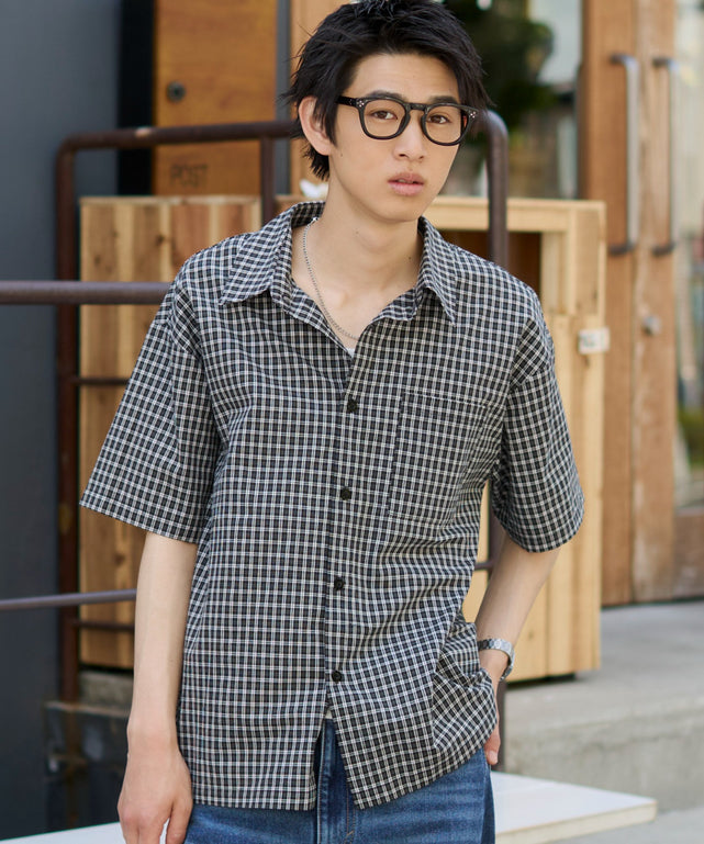 ブラックチェック1 モデル：181cm L着用