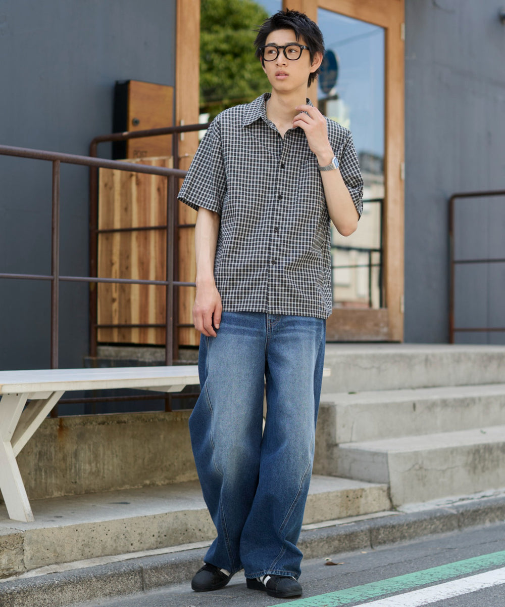 ブラックチェック1 モデル：181cm L着用
