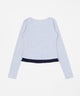 フェイクレイヤードフロントリボントップス