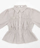 フリルギャザー長袖ブラウス