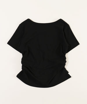 レースネックレイヤードTシャツ