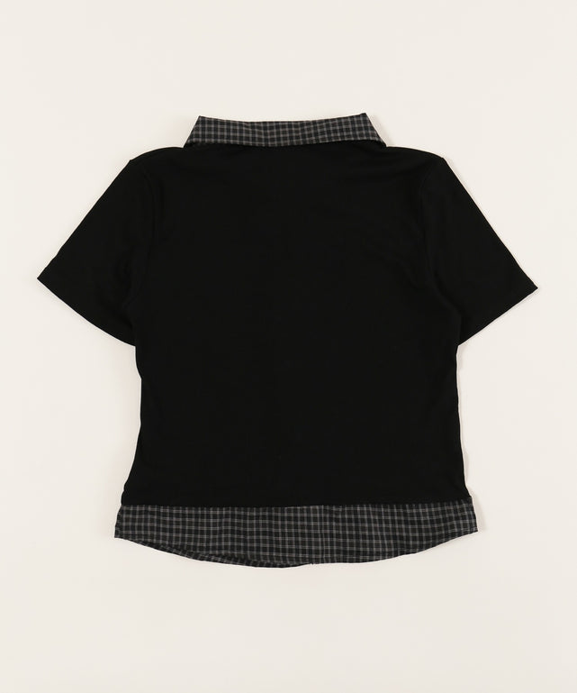 リボンブラウスドッキングTシャツ