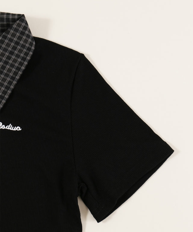 リボンブラウスドッキングTシャツ
