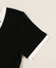 フェイクレイヤードヘンリーネックTシャツ
