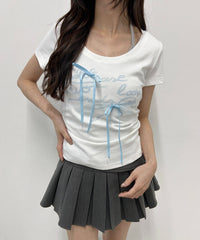 メッセージリボンTシャツ