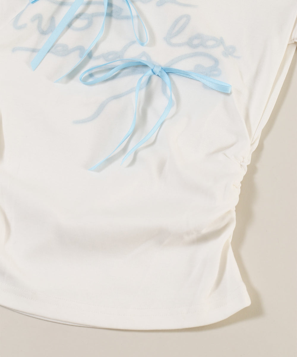 メッセージリボンTシャツ