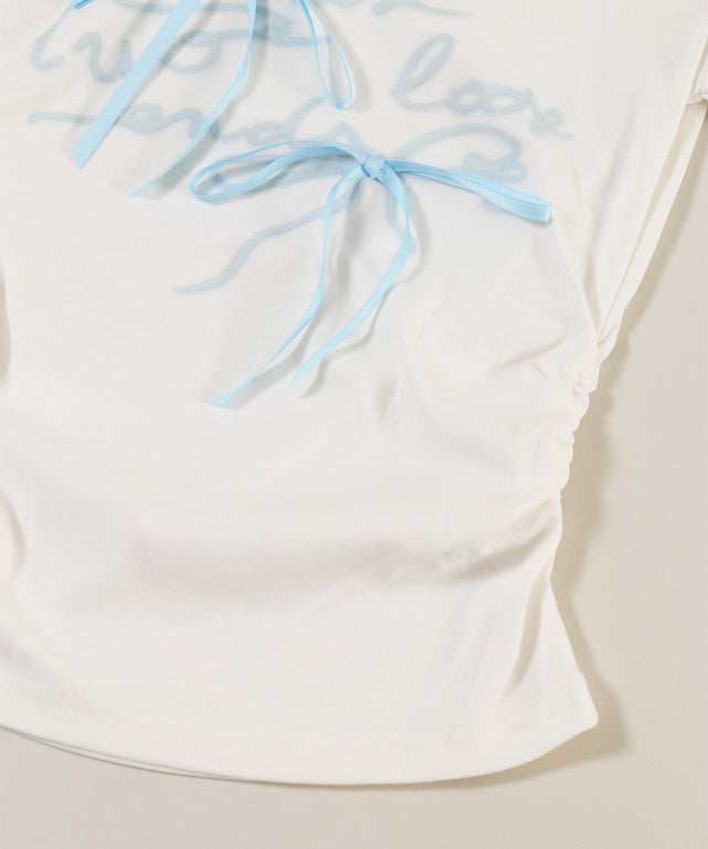 メッセージリボンTシャツ