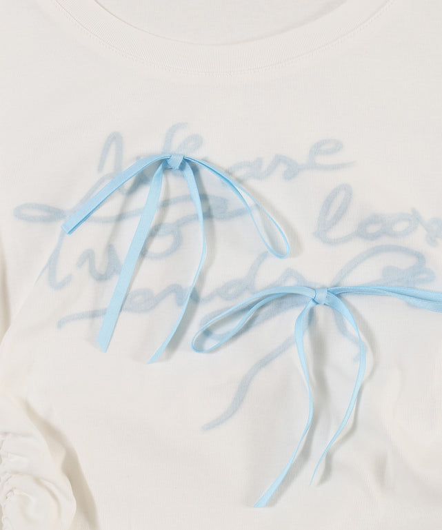 メッセージリボンTシャツ