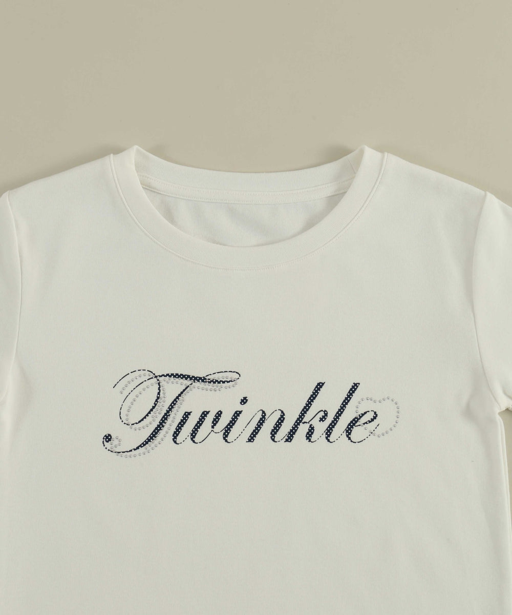 スタッズデザインロゴTシャツ