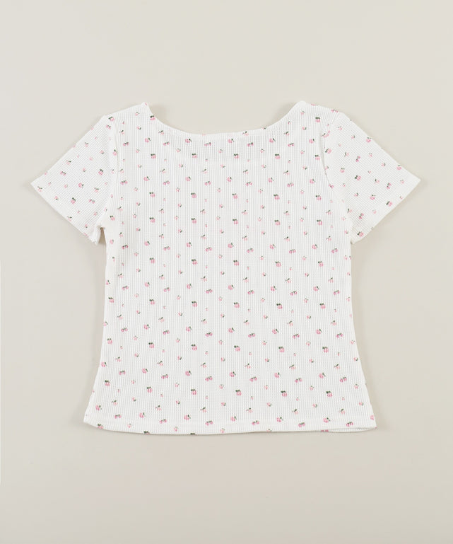 リトルフラワーワッフルTシャツ