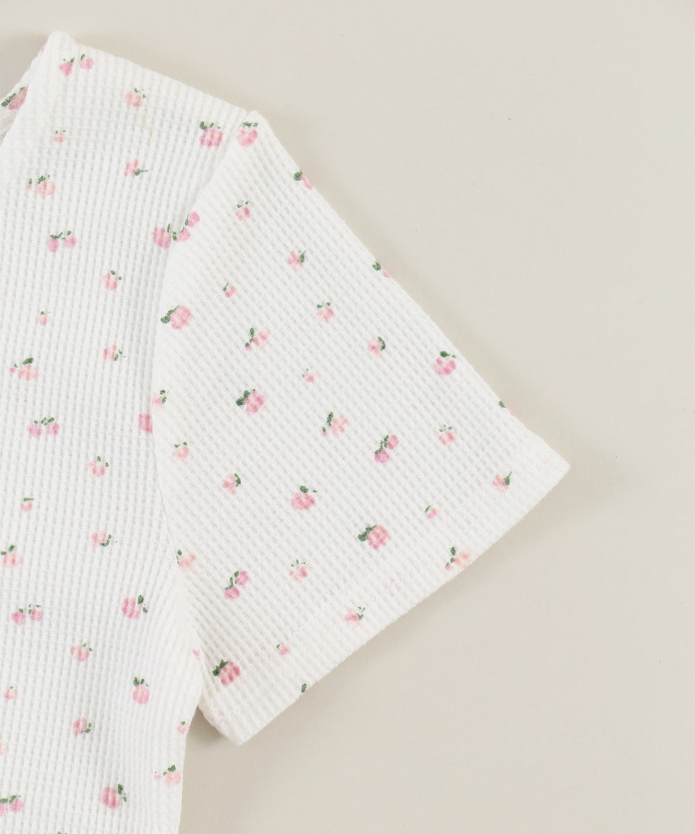 リトルフラワーワッフルTシャツ