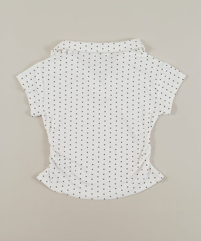襟付きドットピチTシャツ