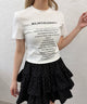 レースデザインチビTシャツ/ホワイト モデル：160㎝ F着用