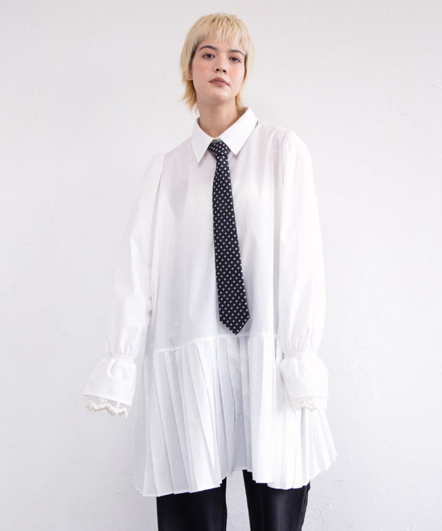 プリーツヘムシャツワンピース/身長：162cm　サイズ4