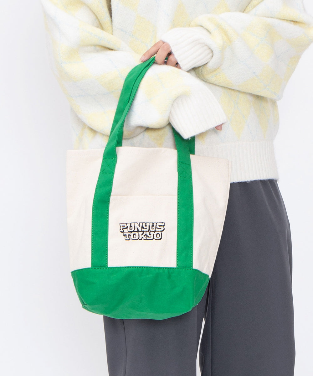 ロゴ刺繍キャンバスミニトートバッグ