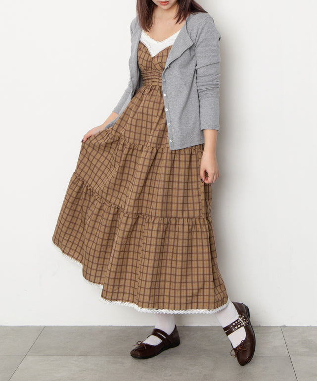 チェック柄キャミワンピース/身長：160cm　サイズ1