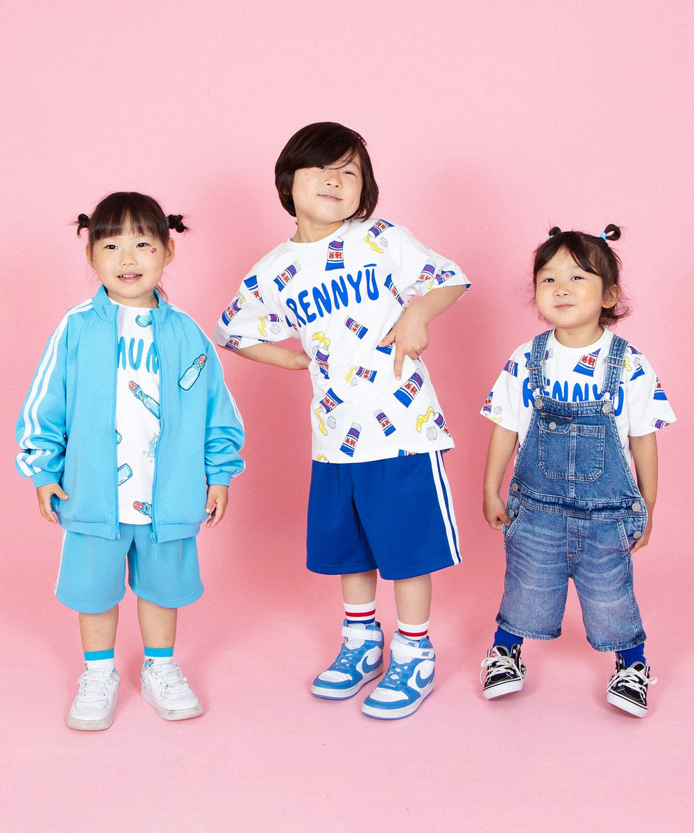 キッズサイズフードジャージショートパンツ