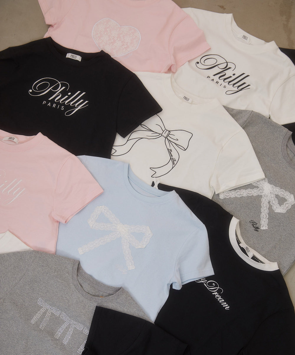 PHILLYロゴ刺繍Tシャツ