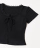ミニレースアップTシャツ