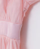 シアーフリルカラーロングワンピース