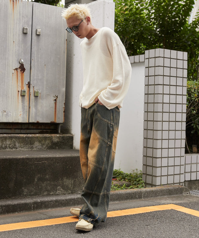 デニム中濃加工 モデル：178cm L着用