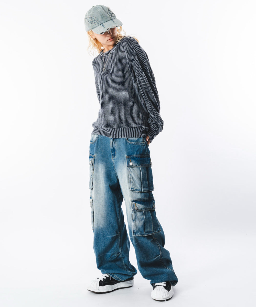 デニム中濃加工 モデル：172cm L着用
