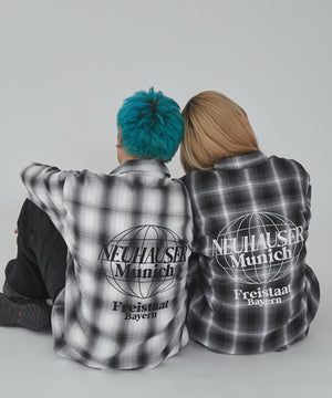 グラフィックオンブレチェックシャツ（LS）