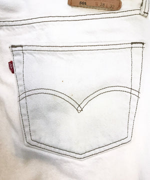 Levi's 501 ホワイトデニム W38 x L32