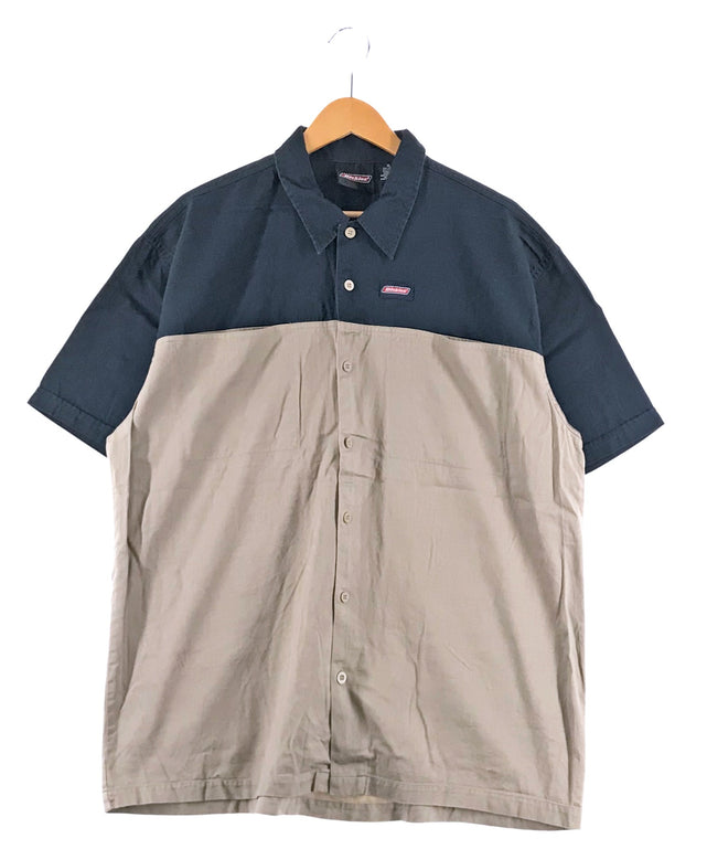 Dickies 半袖 ワークシャツ ツートン バイカラー/Dickies 半袖 ワークシャツ ツートン バイカラー