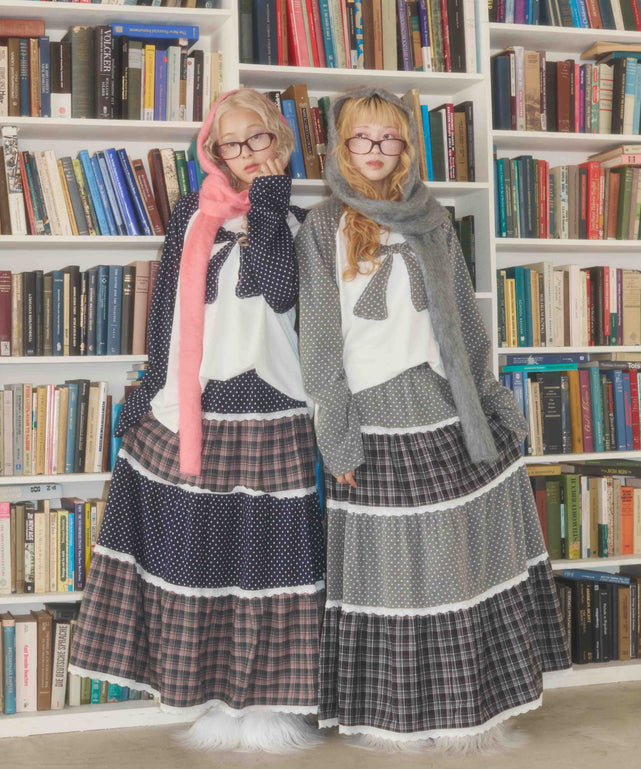 パッチワークティアードスカート