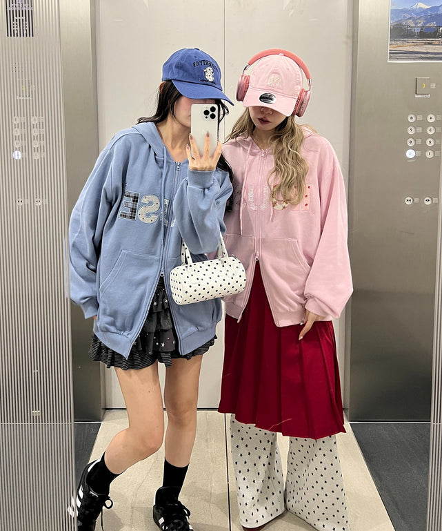 パッチワークロゴパーカー