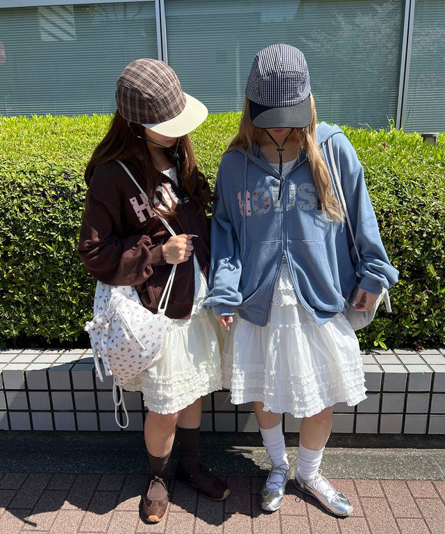 フリルミドルギャザースカート