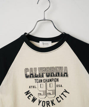 CALIFORNIAロゴラグランTシャツ
