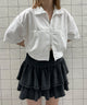 WジップSSトップ/ホワイト　モデル:155cm F着用