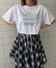 ドロストロゴショートT/ホワイト　モデル:155cm F着用